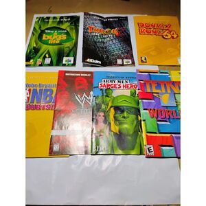 Lot of N64 Game Manuals Various Titles A Bug's Life Donkey Kong 64 Tetris & More